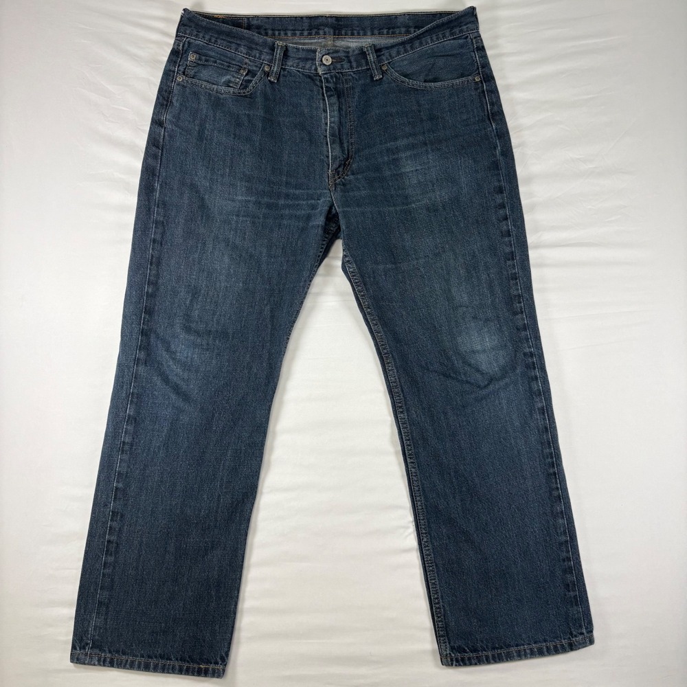 Levi's 514 Straight Fit Jeans Men 38x30‎ Dark Wash Blue Denim Classic 5-Pocket